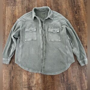 Aerie Waffle Knit Button-Up Shirt